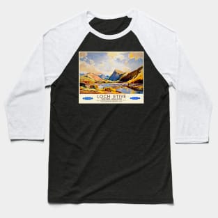 British Railways Poster Loch Etive Scotland Baseball T-Shirt